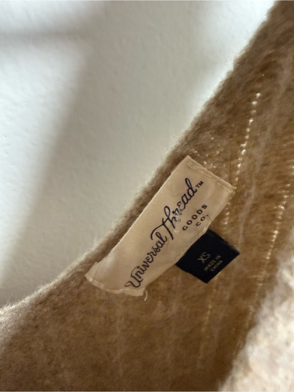 Universal Thread Neutral Beige Ribbed Knit Dress - Picture 2 of 3